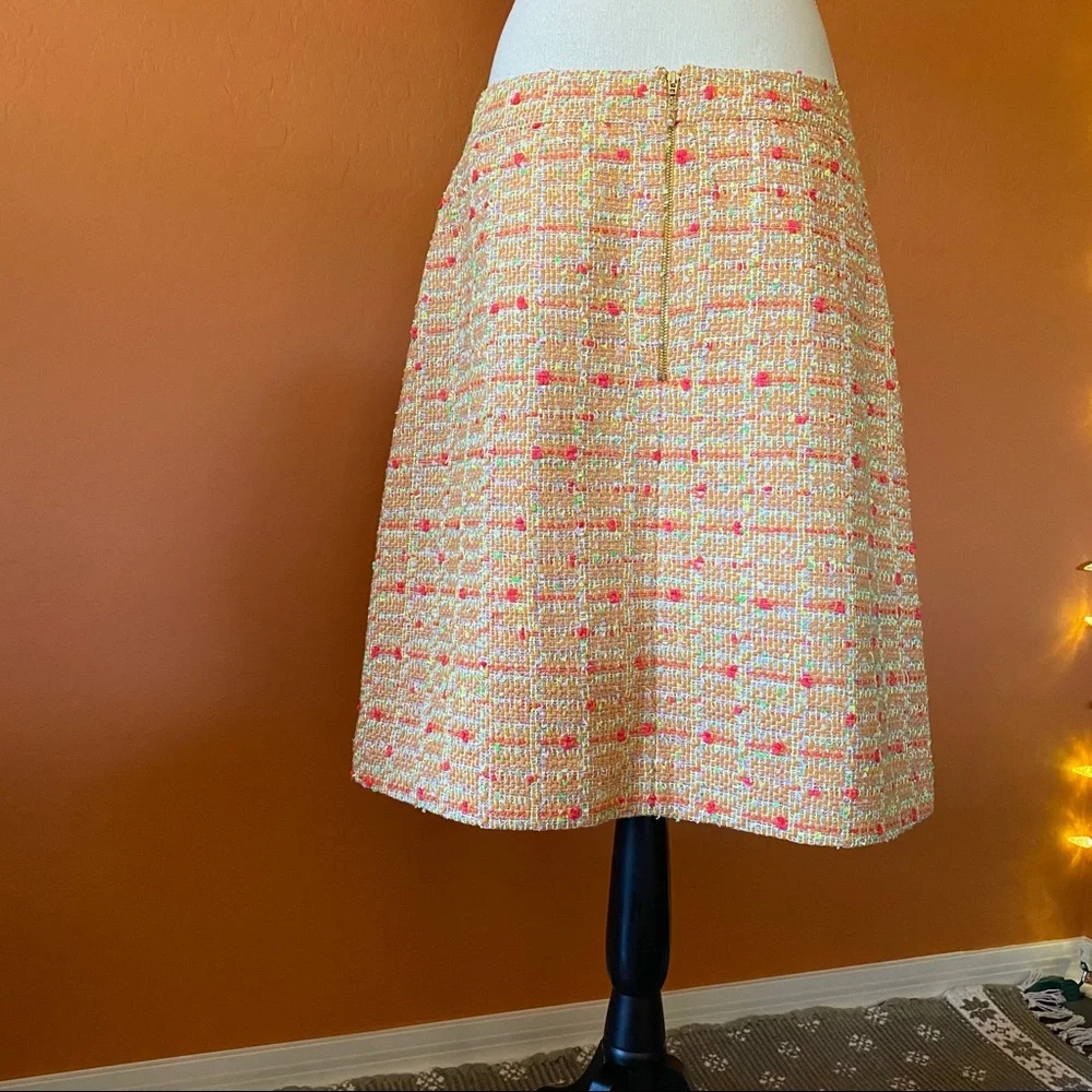 Kate Spade Textured Tweed Pamela Skirt Beautiful Multicolor Blend NWT